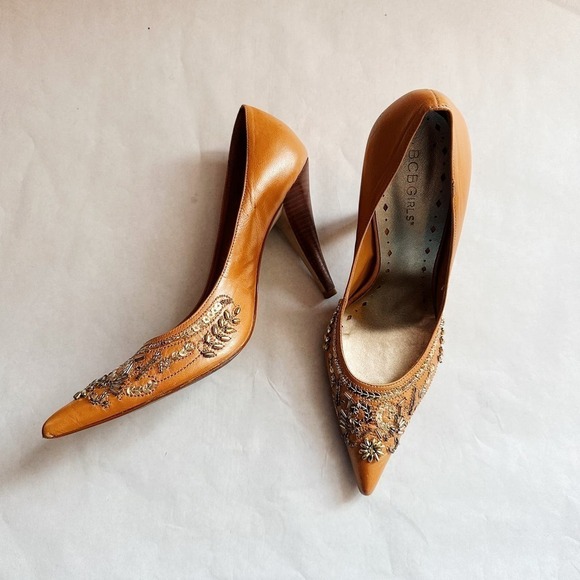 BCBG Girls Leather Embellished Pumps - Picture 1 of 2